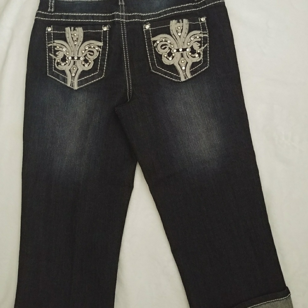 Earl Jean Embellished Crop Jeans Sz 6
